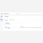 1. Enabling Google drive API for project